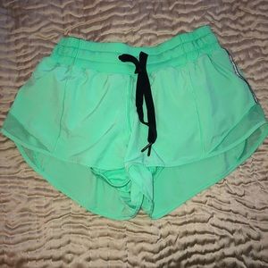 Lime green 2.5 inch Lululemon Hotty Hot Shorts